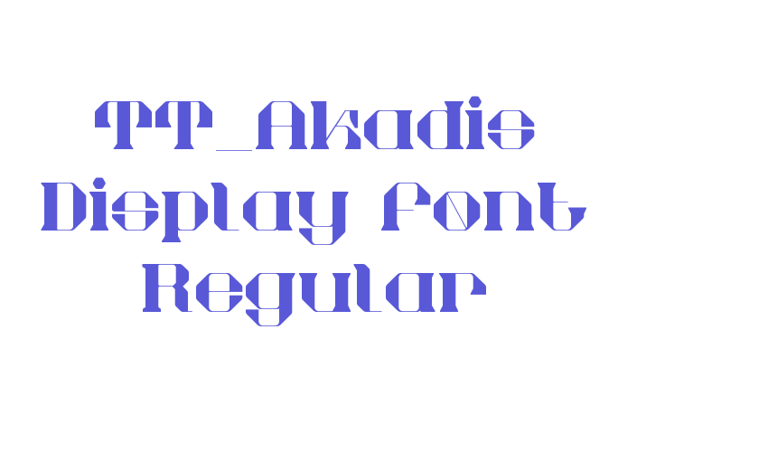 TT_Akadis Display Font Regular Font Download