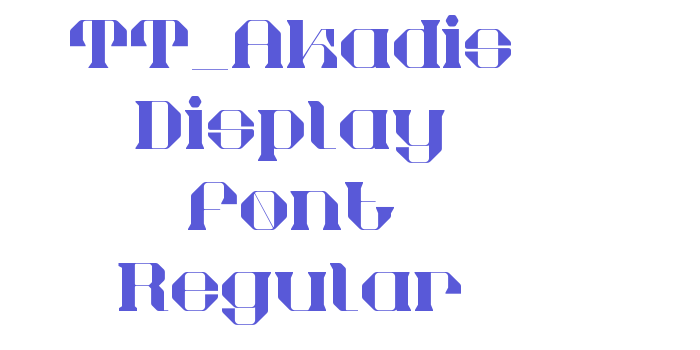 TT_Akadis Display Font Regular Font Download