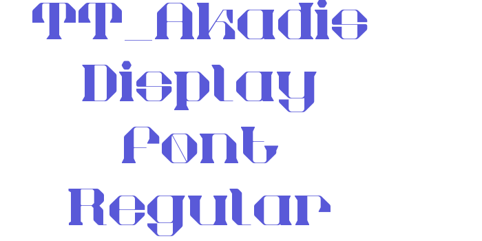 TT_Akadis Display Font Regular Font