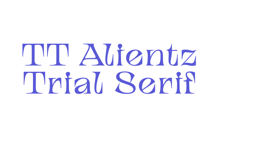 TT Alientz Trial Serif Font