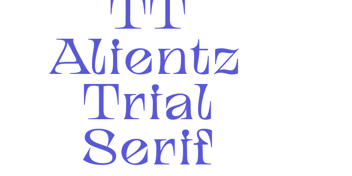 TT Alientz Trial Serif Font