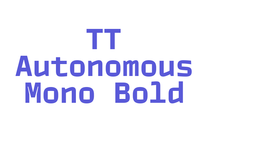 TT Autonomous Mono Bold Font Download