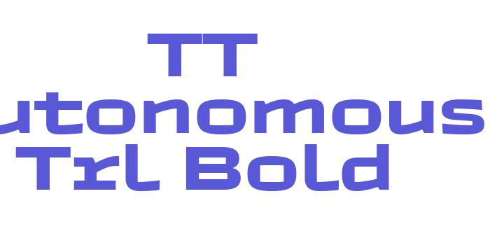 TT Autonomous Trl Bold Font Download