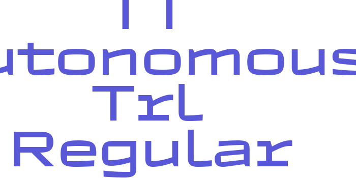 TT Autonomous Trl Regular Font