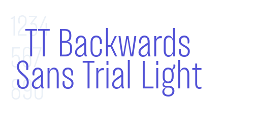 TT Backwards Sans Trial Light-font-download