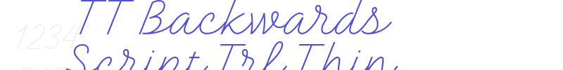 TT Backwards Script Trl Thin-font