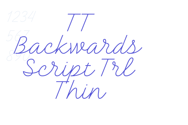 TT Backwards Script Trl Thin