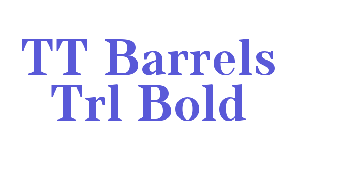 TT Barrels Trl Bold Font