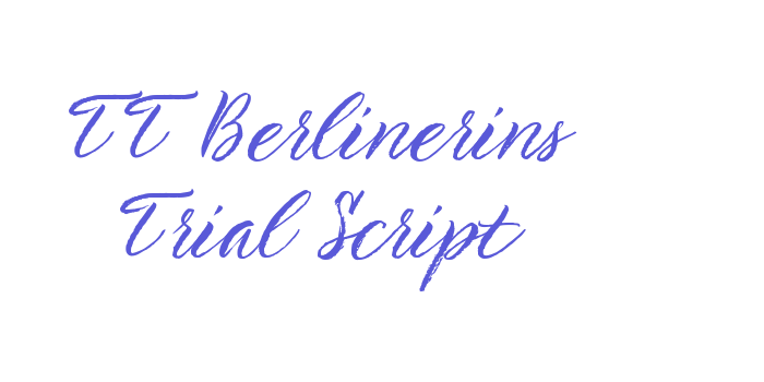 TT Berlinerins Trial Script Font