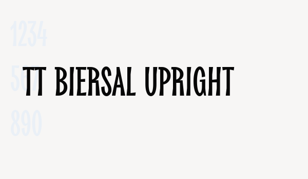 TT Biersal Upright Font