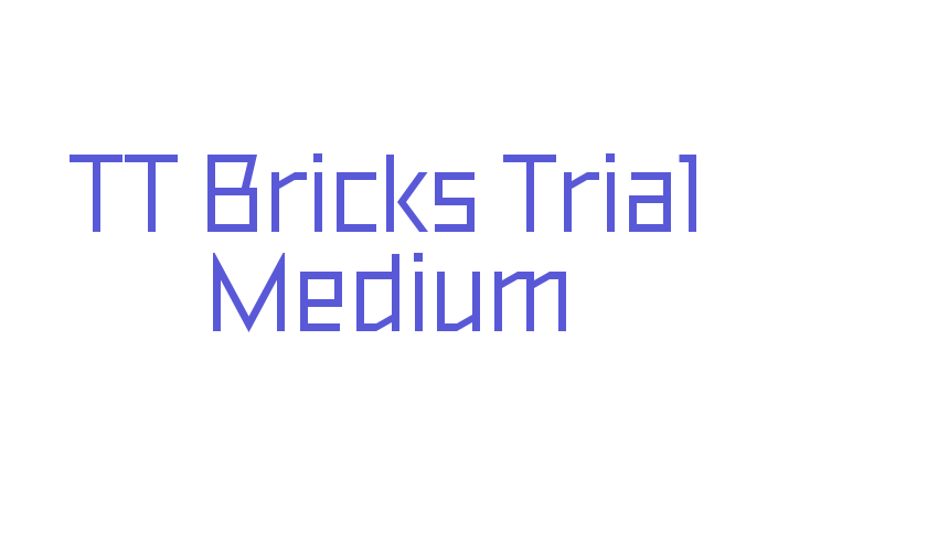 TT Bricks Trial Medium Font Download