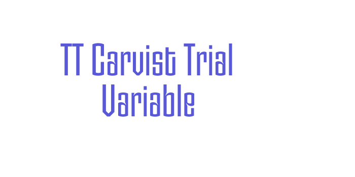 TT Carvist Trial Variable Font Download