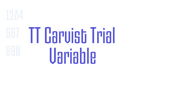 TT Carvist Trial Variable font download