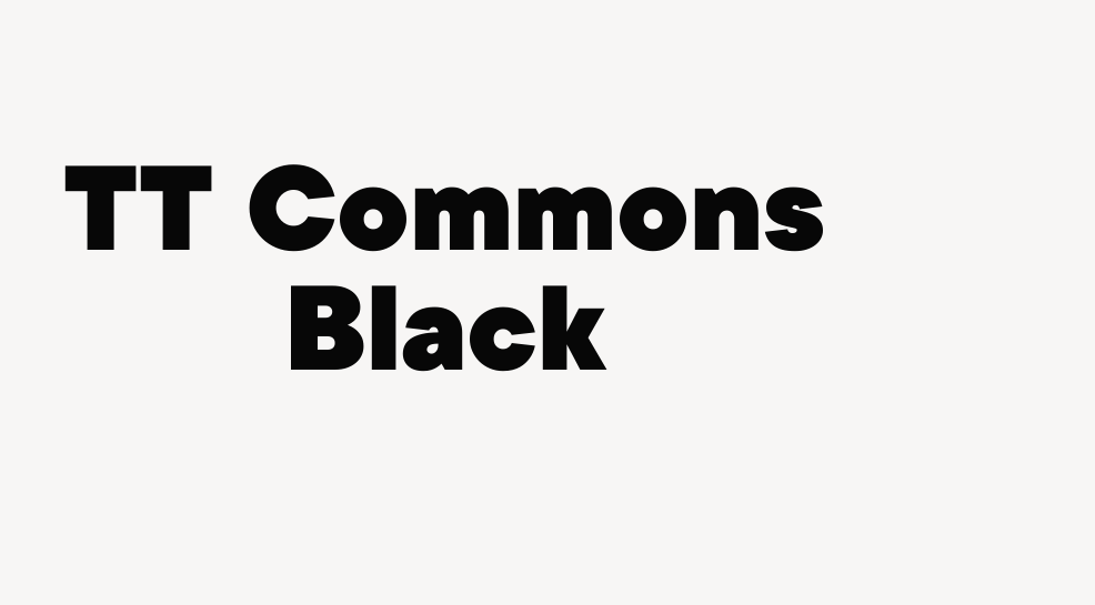 TT Commons Black font download