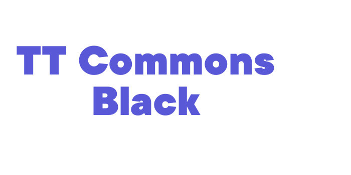 TT Commons Black Font Download