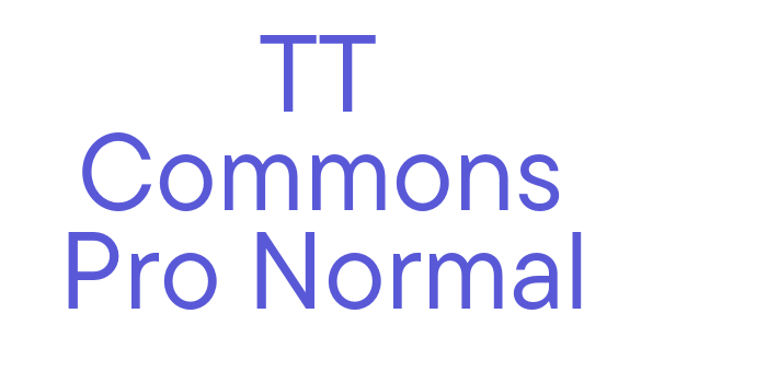 TT Commons Pro Normal Font