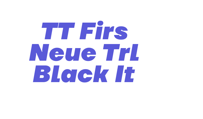 TT Firs Neue Trl Black It Font Download