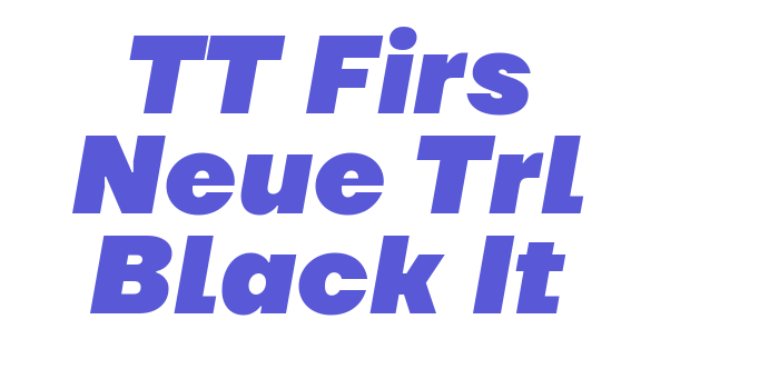 TT Firs Neue Trl Black It Font