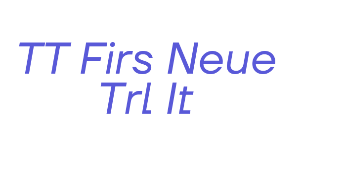 TT Firs Neue Trl It Font Download