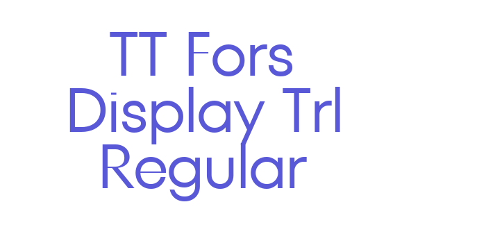 TT Fors Display Trl Regular Font Download