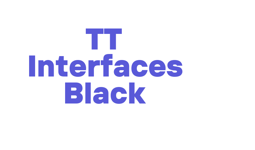 TT Interfaces Black Font Download