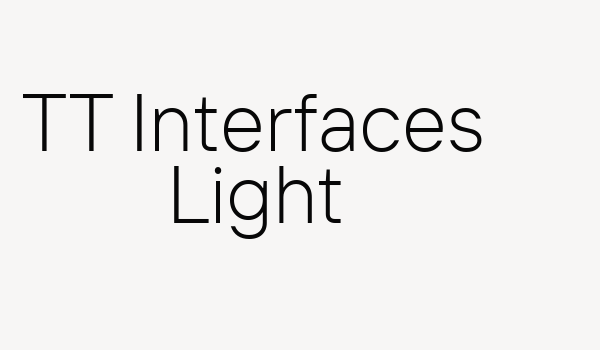 TT Interfaces Light Font