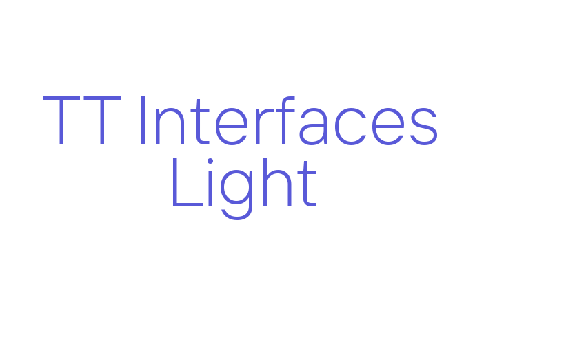 TT Interfaces Light Font Download