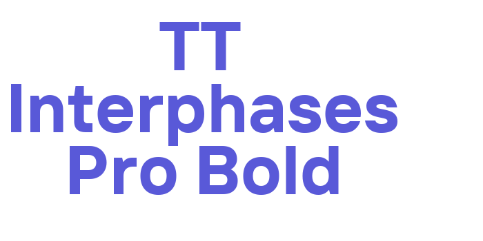 TT Interphases Pro Bold Font