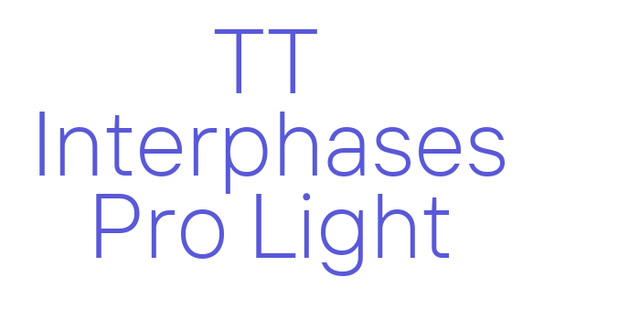 TT Interphases Pro Light Font