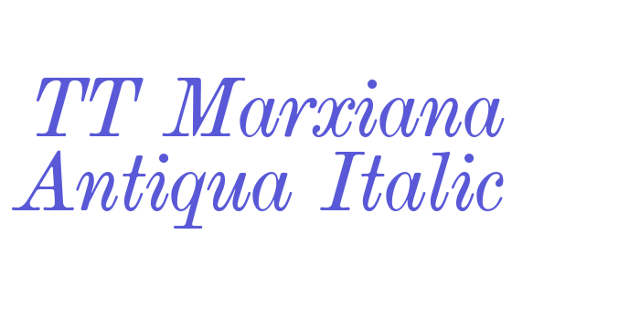 TT Marxiana Antiqua Italic Font Download