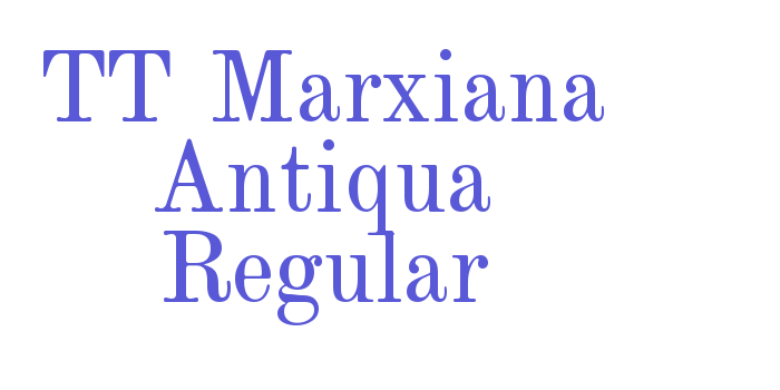 TT Marxiana Antiqua Regular Font Download