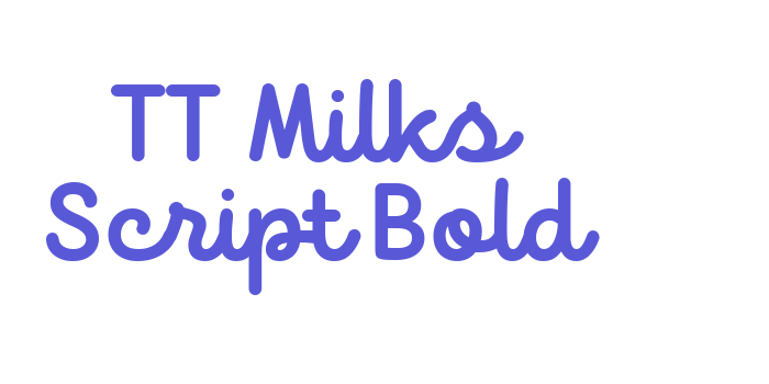 TT Milks Script Bold Font