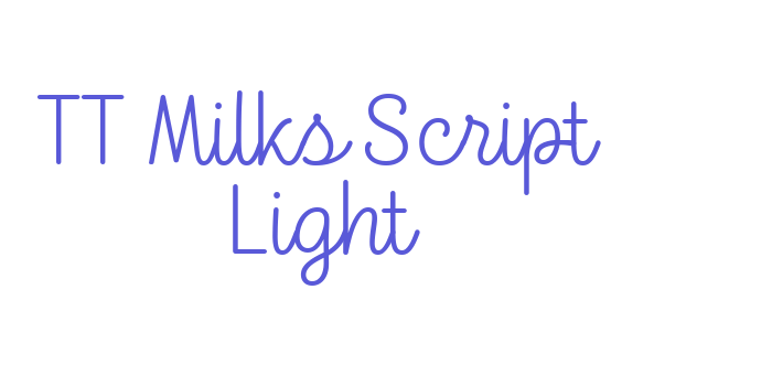 Download TT Milks Script Light Font