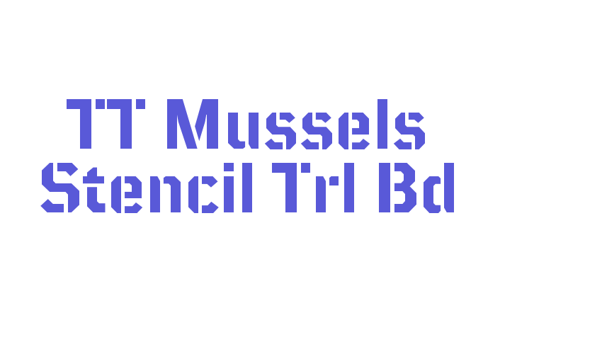 TT Mussels Stencil Trl Bd Font Download