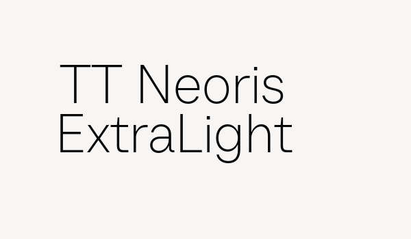 TT Neoris ExtraLight Font