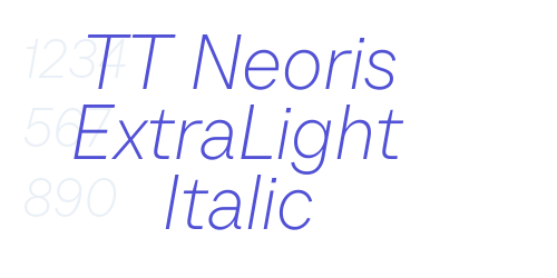TT Neoris ExtraLight Italic-font-download