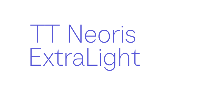 TT Neoris ExtraLight Font Download