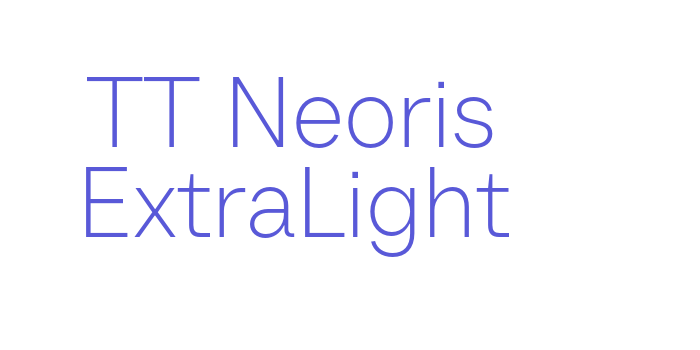 TT Neoris ExtraLight Font