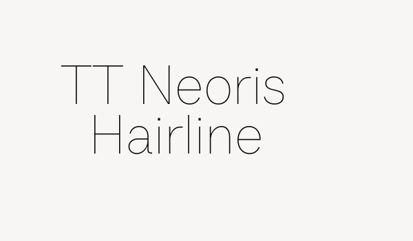 TT Neoris Hairline Font