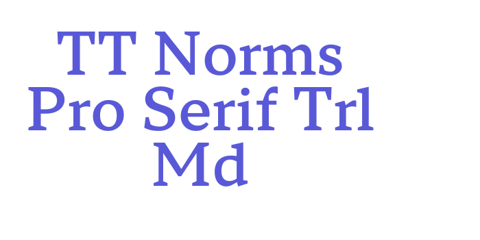 TT Norms Pro Serif Trl Md Font Download