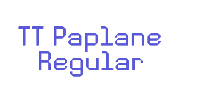 TT Paplane Regular Font Download