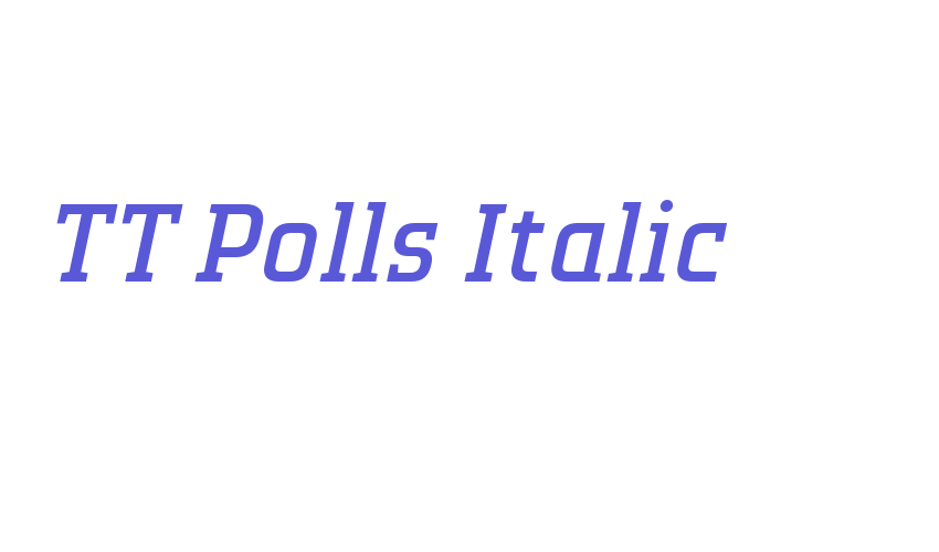 TT Polls Italic Font Download