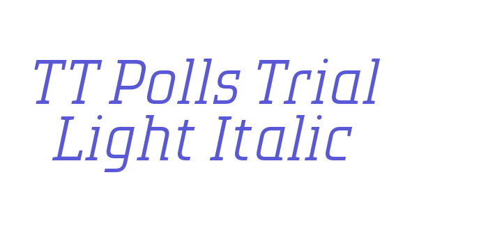 TT Polls Trial Light Italic Font Download