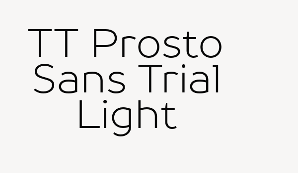 TT Prosto Sans Trial Light Font