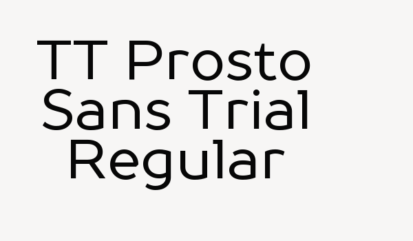 TT Prosto Sans Trial Regular Font