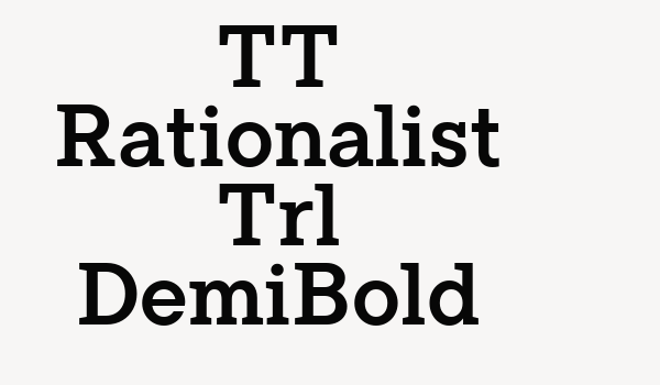 TT Rationalist Trl DemiBold Font