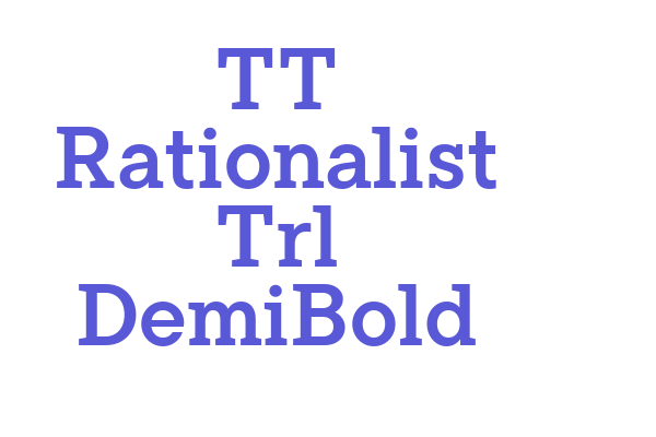 TT Rationalist Trl DemiBold Font