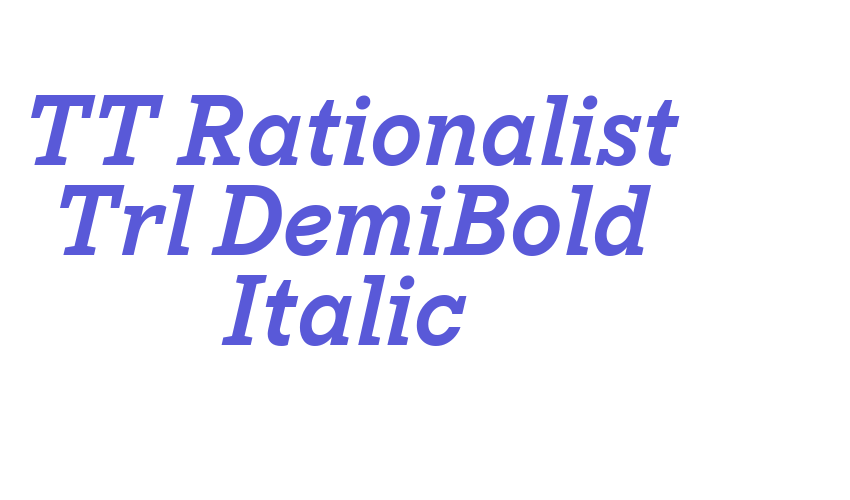 TT Rationalist Trl DemiBold Italic Font Download