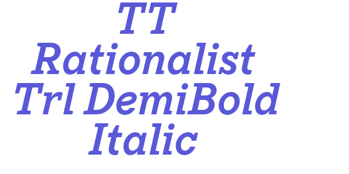 TT Rationalist Trl DemiBold Italic Font Download