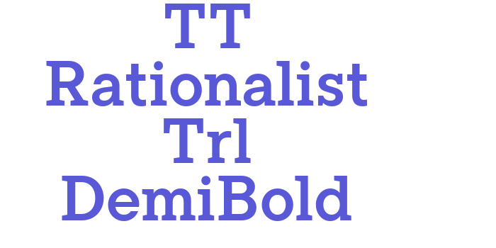 Download TT Rationalist Trl DemiBold Font